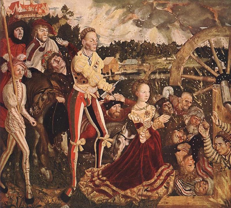 CRANACH, Lucas the Elder The Martyrdom of St Catherine fd Germany oil painting art